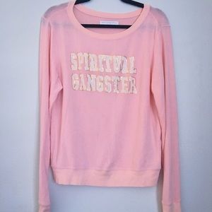 Spiritual Gangster Pink / Coral Pullover Shirt