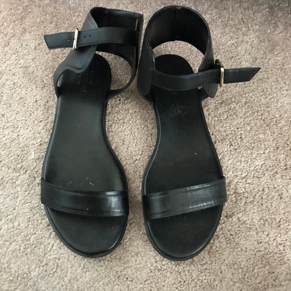 Cole Haan Leather Black Sandals Size 9
