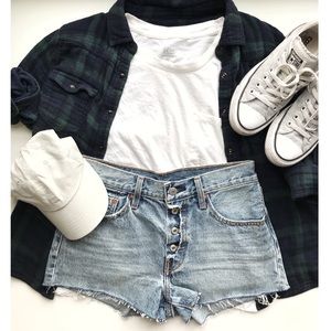 NWT Levi High Waisted Button Down Cutoff Shorts