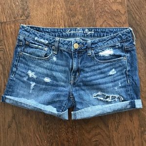 American Eagle distressed jean shorts
