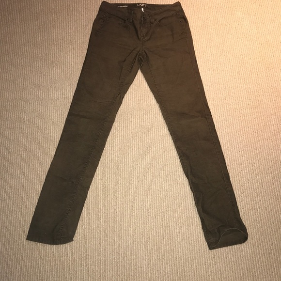 Army green skinny corduroys. Great for winter! - Picture 1 of 3
