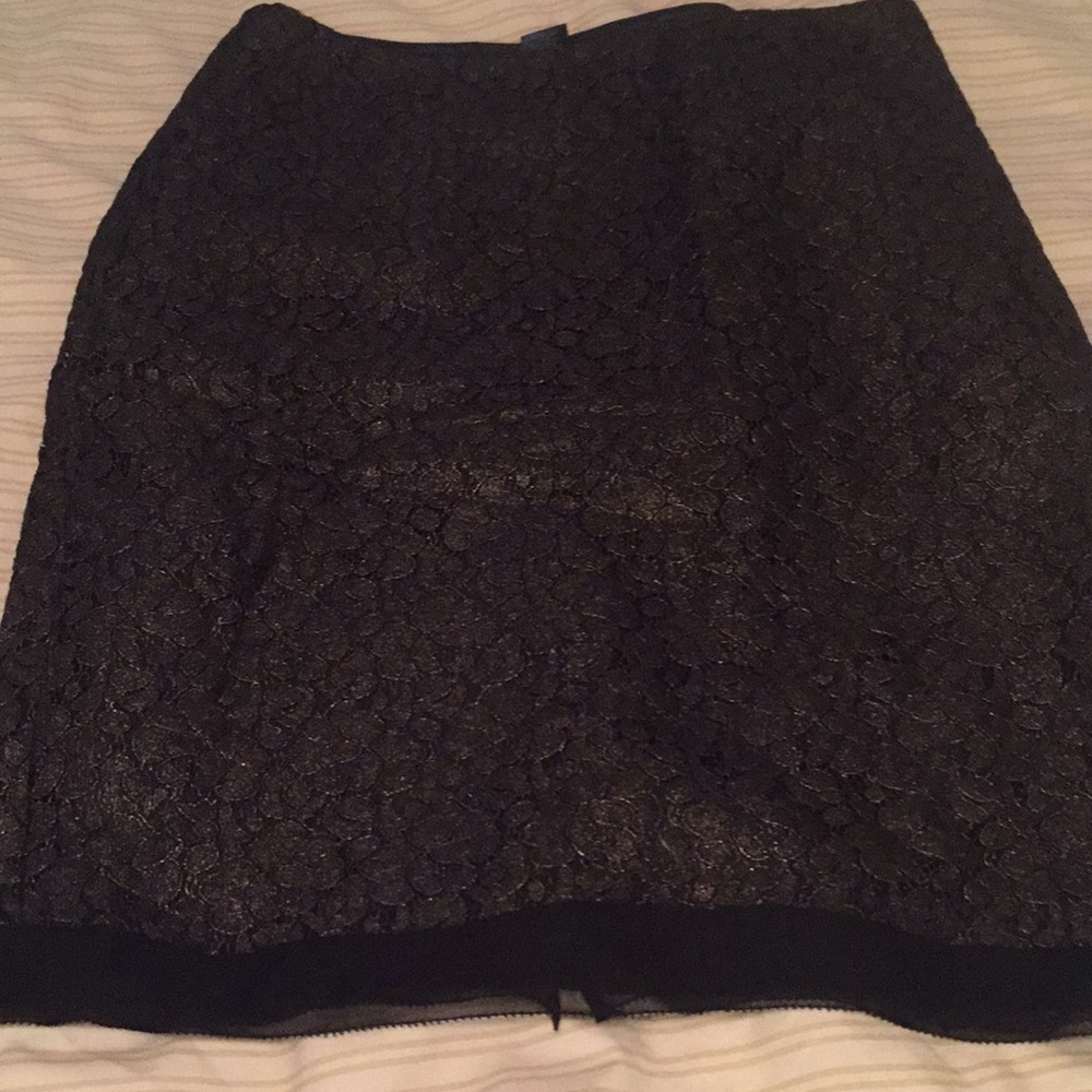 Ann Taylor Pencil Skirt w Gold Shimmer