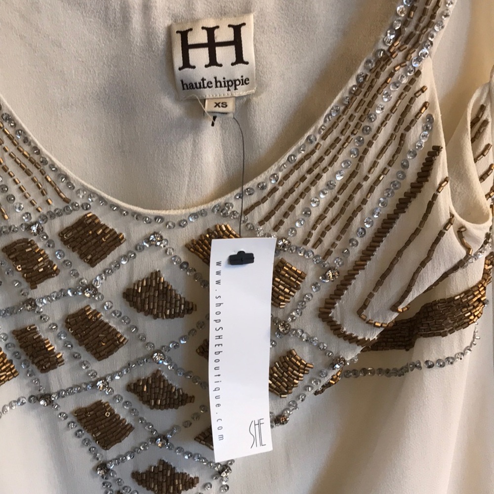Haute Hippie Beaded Dress. XS. NWT. - Picture 3 of 3