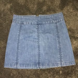 Free People Mini Jean Skirt