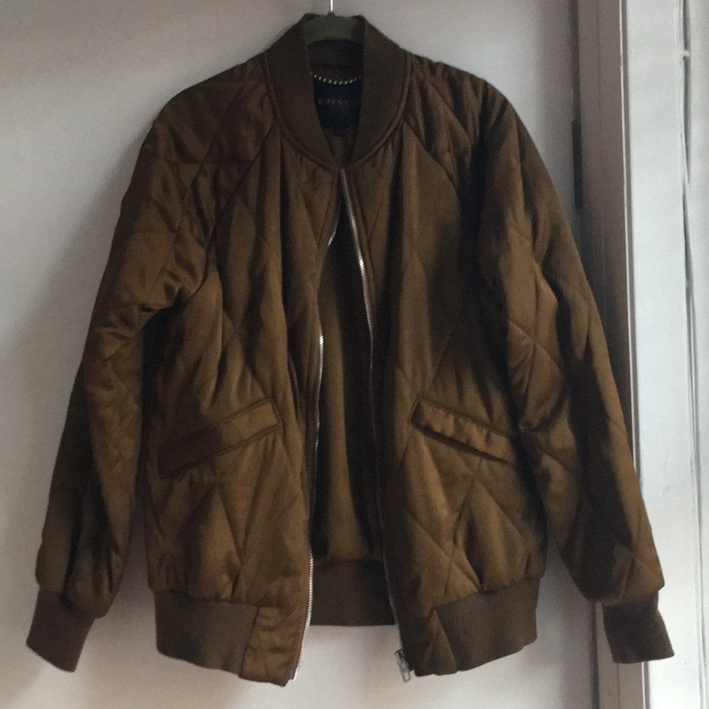 Coach Silk Quilted Bomber