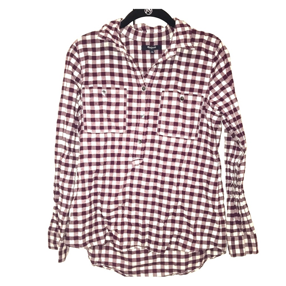 Gingham Madewell Long Sleeve Pullover