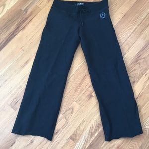 LuluLemon black wide leg lounge  pant size 6