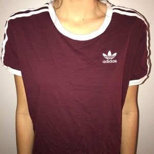 Adidas maroon top