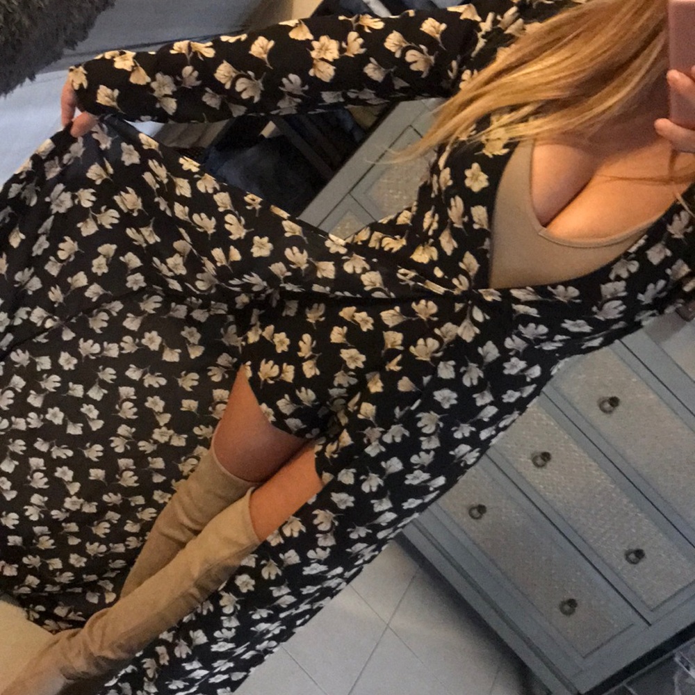 Black and Tan high-low Romper