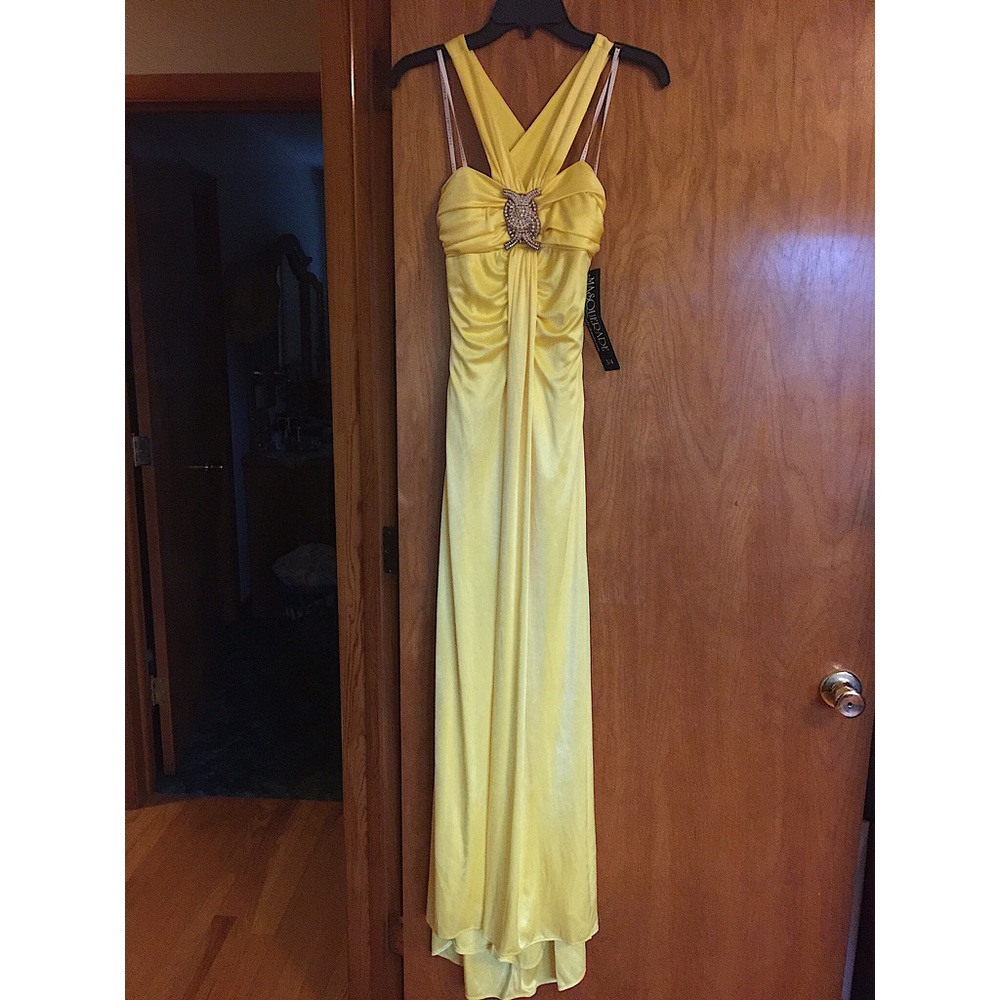 ▫️🆕 Yellow Masquerade Cocktail Dress