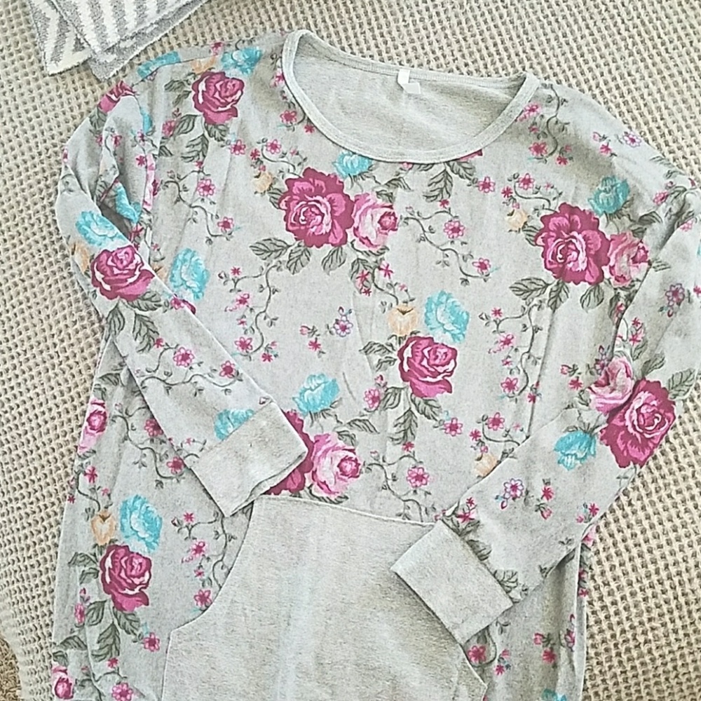 PinkBlush Floral Sweatshirt