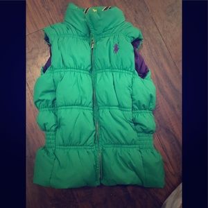 Ralph Lauren Girls 3T Reversible Puffer Vest