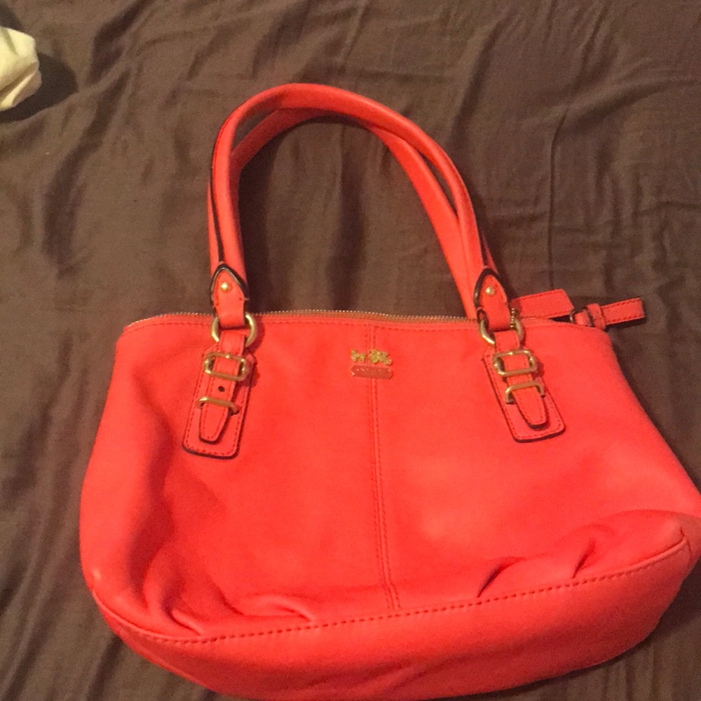 Mini pink coach purse