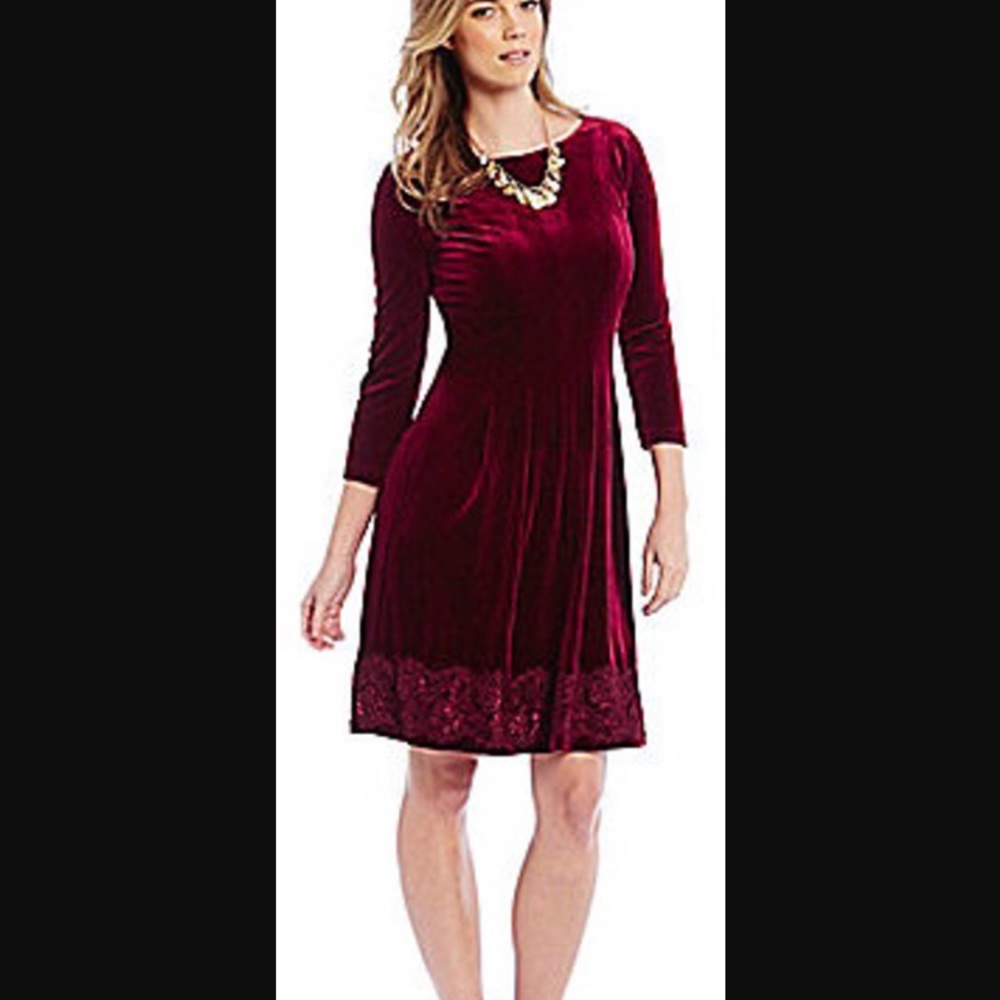 Alex Marie red velvet dress