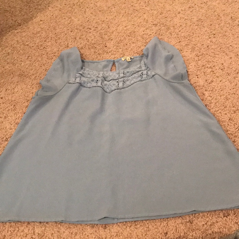 Lily white Light blue blouse size Medium