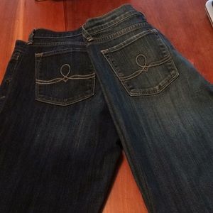 2 Pair Lucky  Brand Jeans, same Size. 12/31