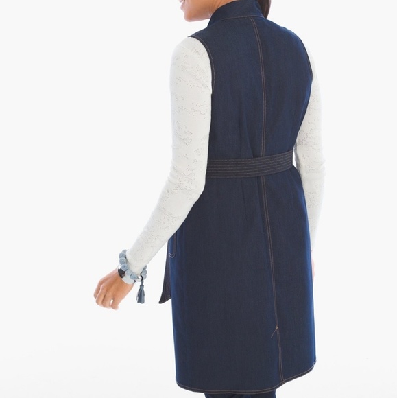 NWT Chico's Denim Dream Wash Vest - S - Picture 4 of 8