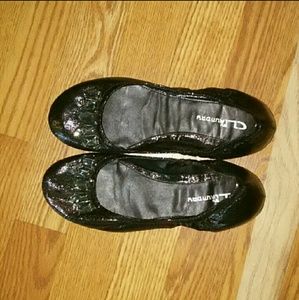 CL Laundry Black Jeweled Ballet Slippers