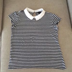 Ann Taylor striped short sleeve top