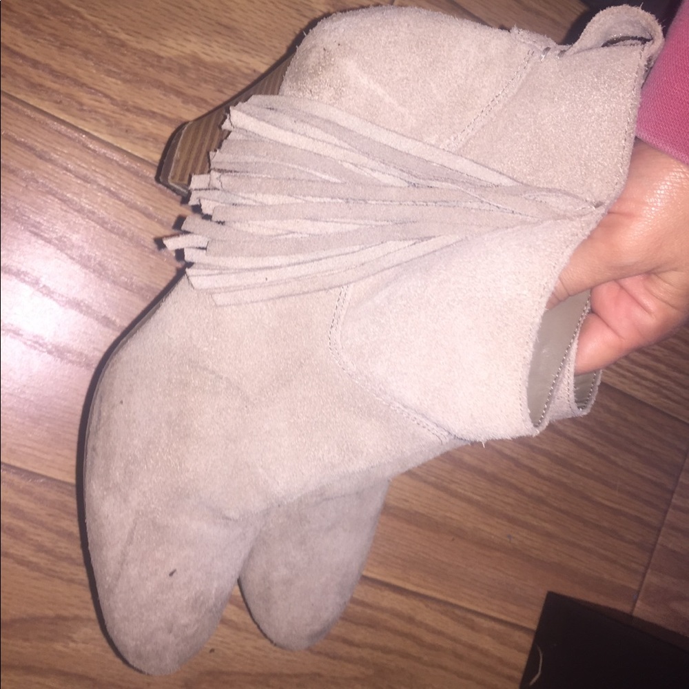 American Eagle Outfitters fringe booties