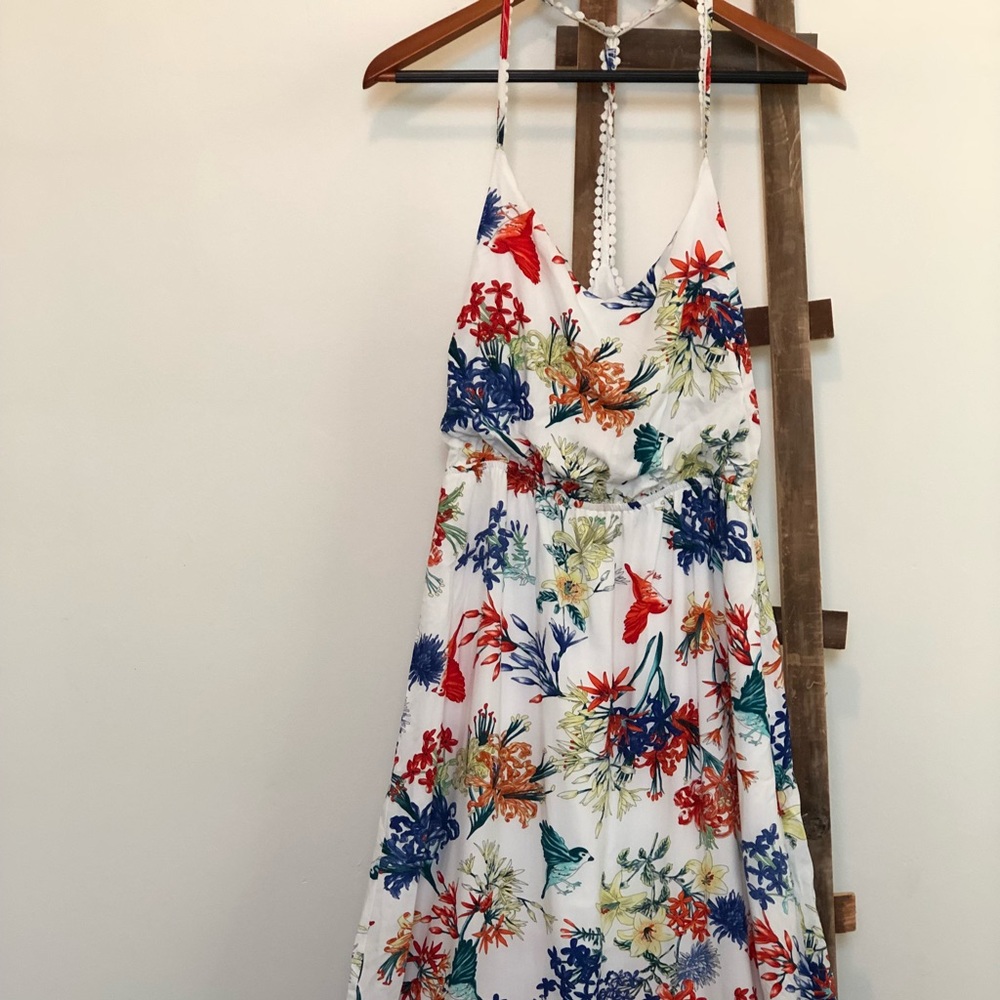 Ark&co Floral Print Racer back Maxi Dress Medium