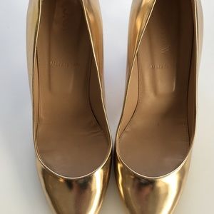 Gold J. Crew Wedges