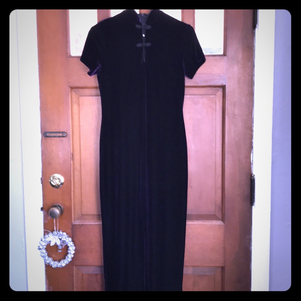 Vintage Purple Velvet Dress