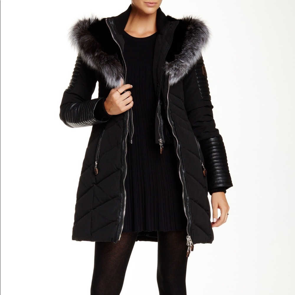 Nicole Benisti Genuine Fox Fur Double Zip coat