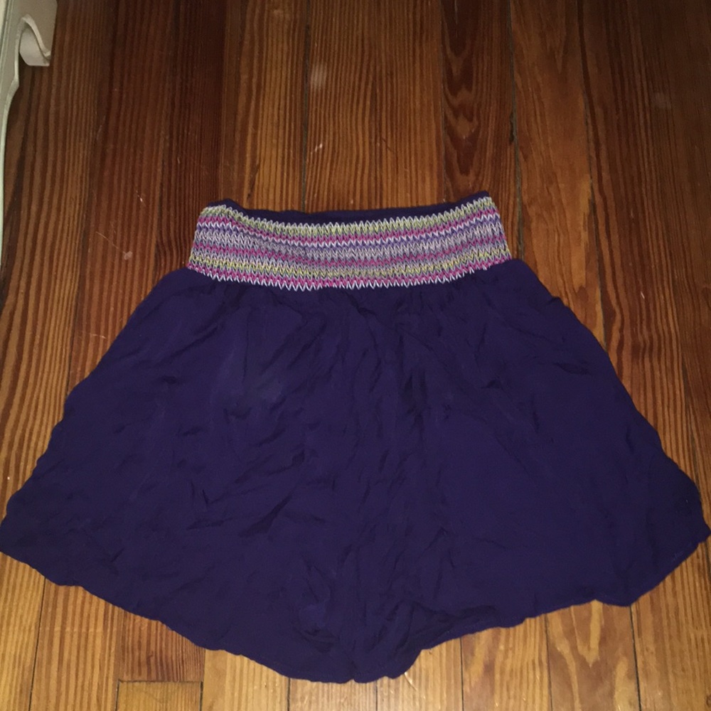 High Waisted Purple Flowy Shorts