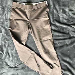 Khaki leg zip slim pencil pants