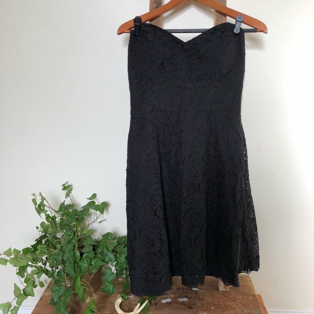 Watters&Watters Sweetheart Neck Lace Tea Dress