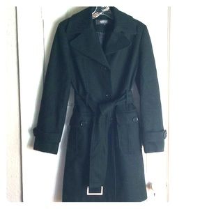 Emerald green wool coat
