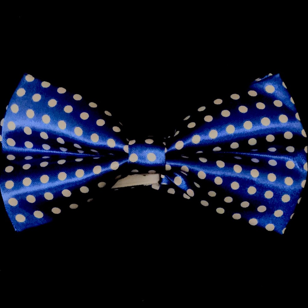 Blue/White Polka Dot Bow Ties