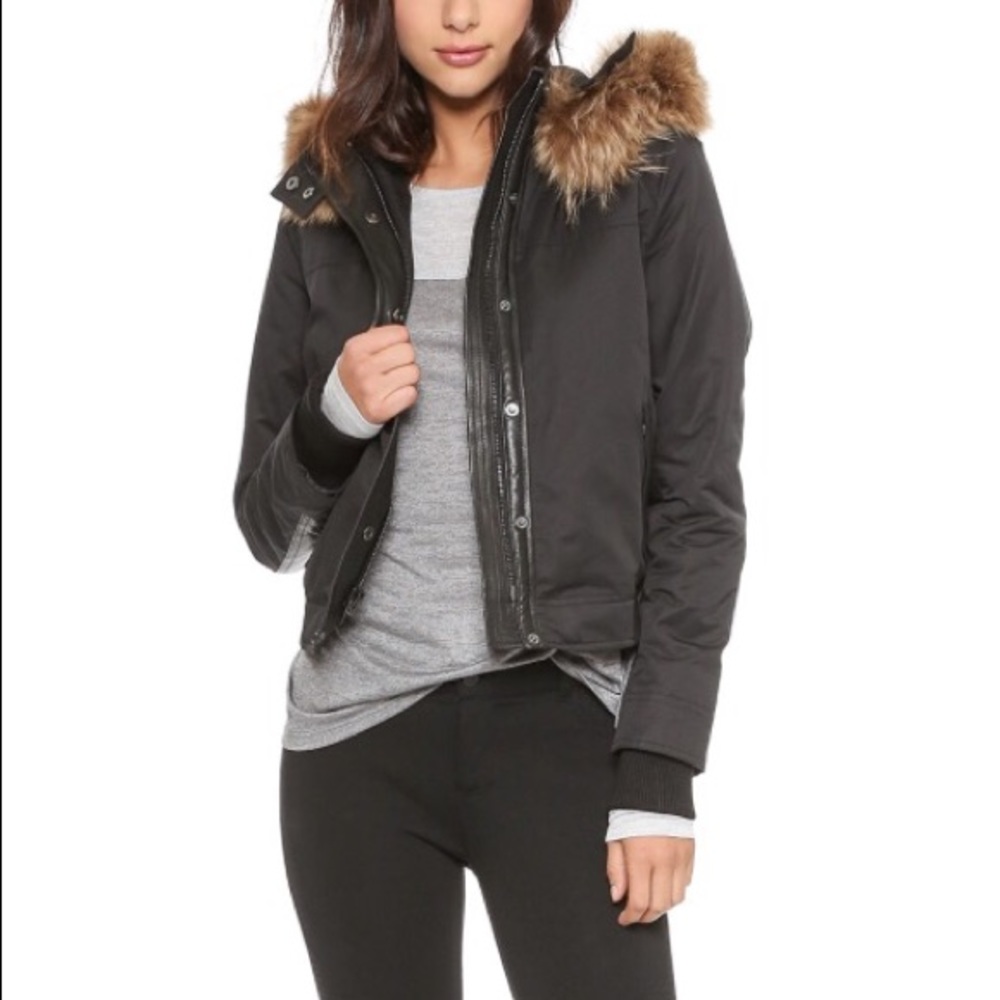 Vince black anorak/bomber jacket