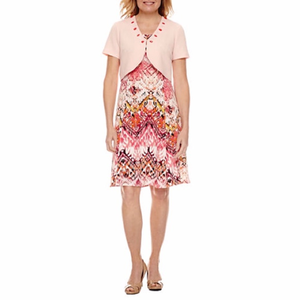 Perceptions Short Sleeve Jacket Dress