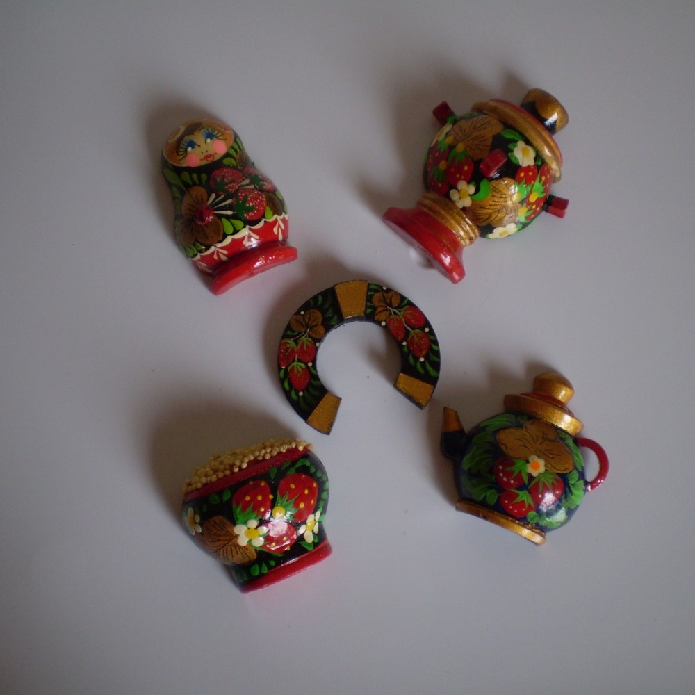 5 magnets Khokhloma