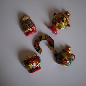 5 magnets Khokhloma