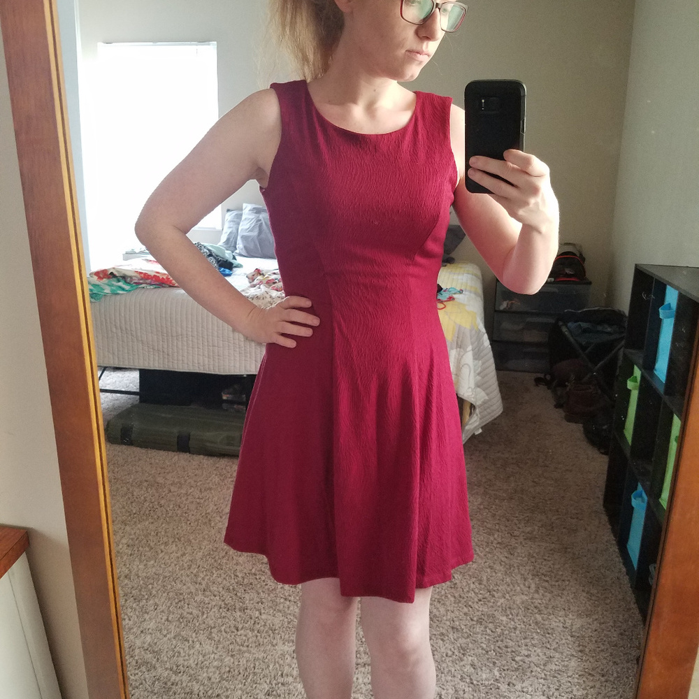 Cranberry Lauren Conrad Size 6 Dress