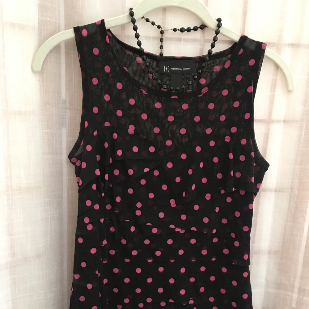 3/$30 INC International concepts polkadot tank