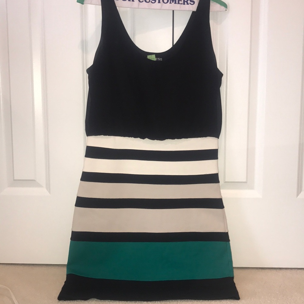 Black White and Blue Express Dress