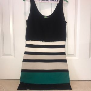 Black White and Blue Express Dress