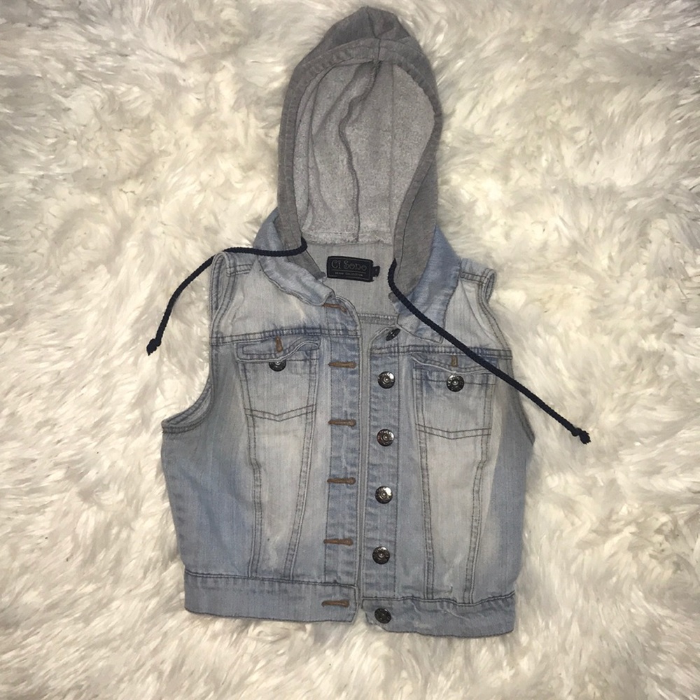 Distressed Jean vest