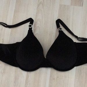 Black velvet bra