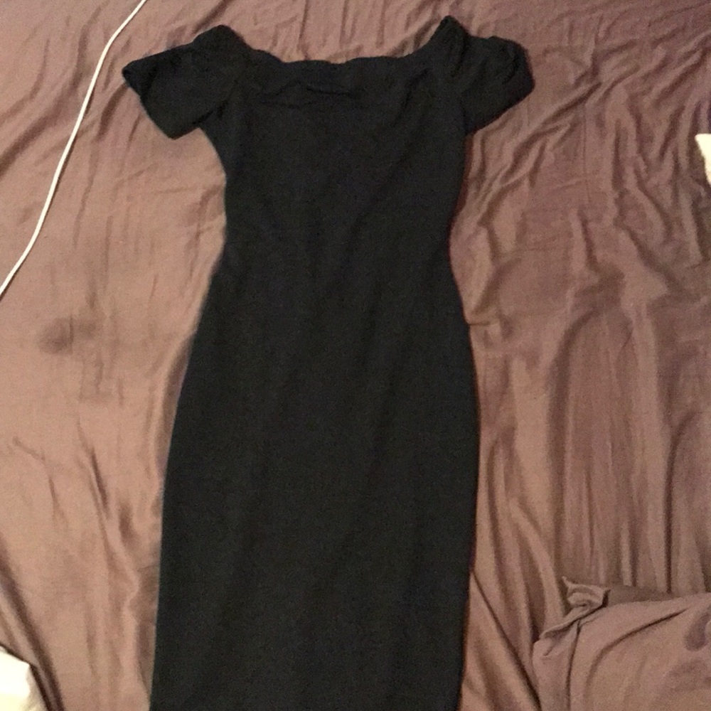 Black fitted dress