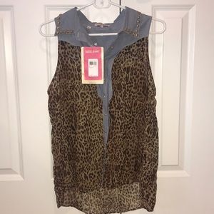 Leopard Guess Jean Shirt