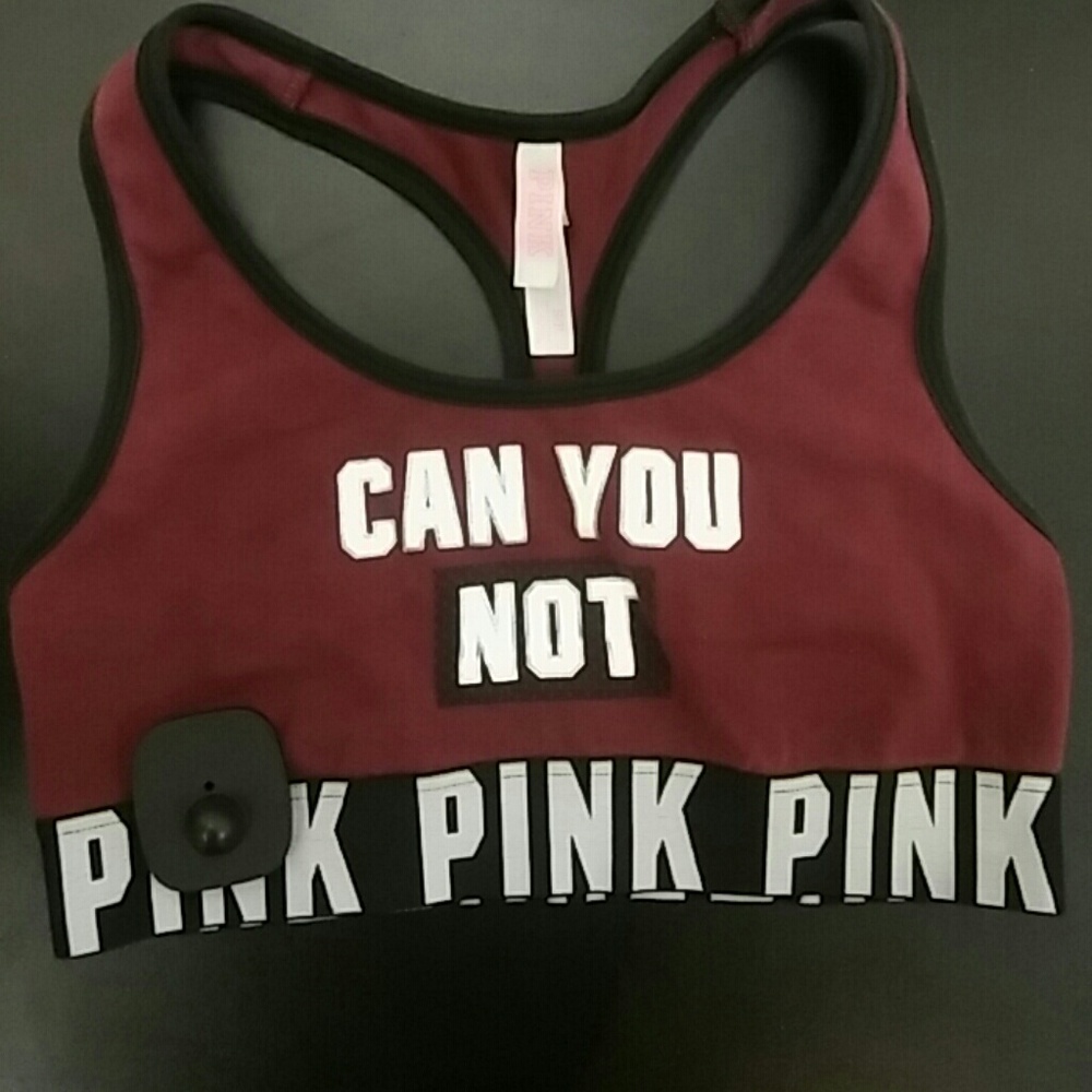 Pink Victoria's Secret sports bra