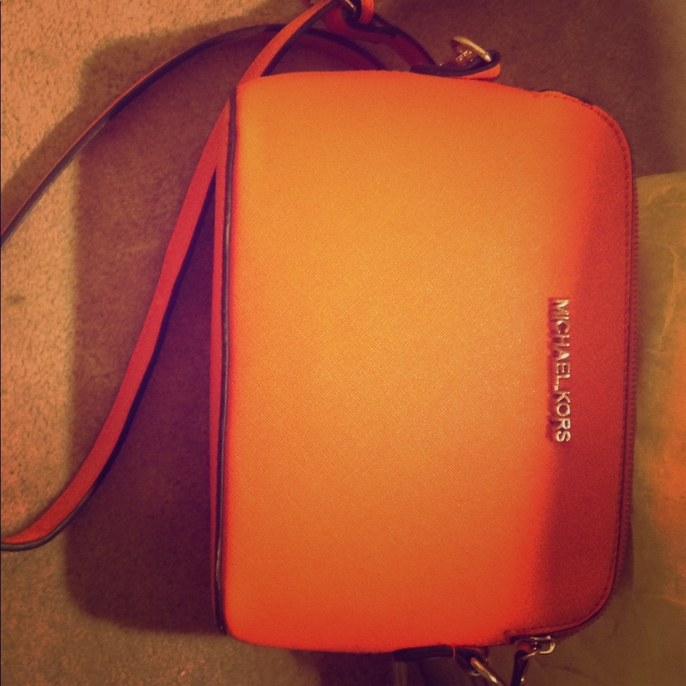 Orange Micheal Kors Purse