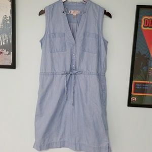 Loft sleeveless denim dress