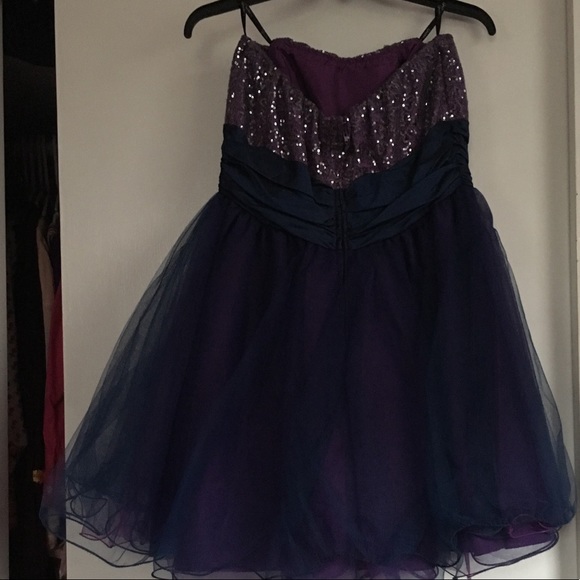 Purple and blue prom dress - Picture 5 of 8