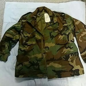 Army green field coat